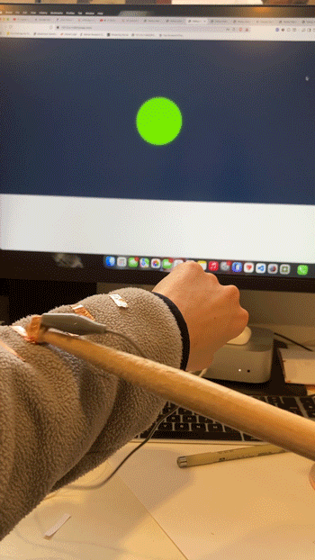 Using an object with a wearable.