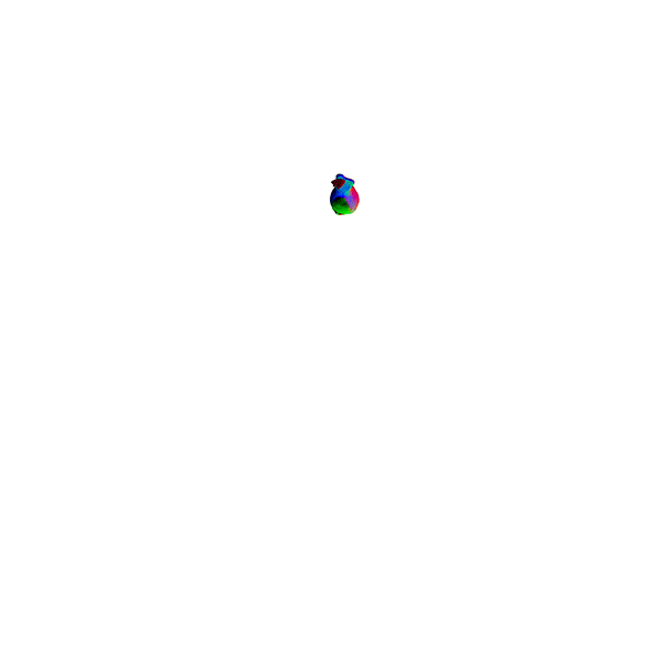 Playing with speed with the bird.obj.