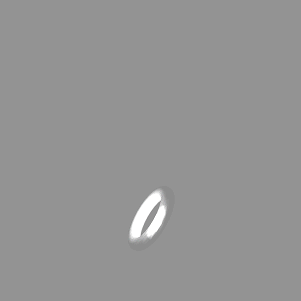 The shape changes colour and grows depending on the amplitude and which key is pressed.