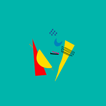 Playing with shape and layout. If I remove certain shapes, how does this change the overall look of the portrait?