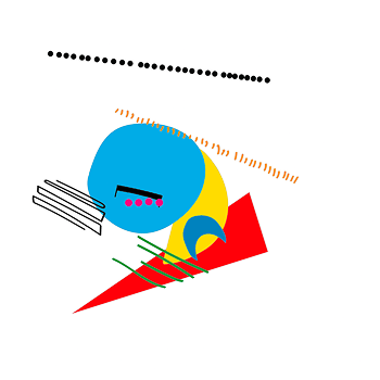 I added more shapes and played around with how my face orientation affects the portrait layout.