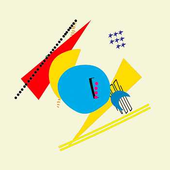 I rearranged the order of the shapes. When I turn everything is oriented completely different and appears more symmetrical.